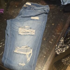 KanCan Light Blue Ripped Boyfriend Jeans